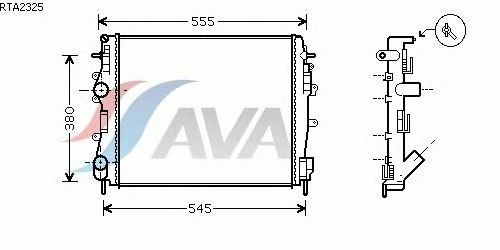 Радиатор, охлаждение двигателя AVA QUALITY COOLING RTA2325