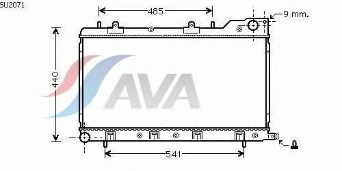 Радиатор, охлаждение двигателя AVA QUALITY COOLING SU2071