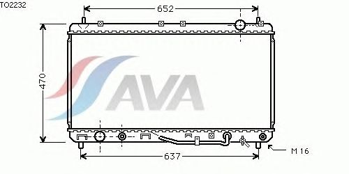Радиатор, охлаждение двигателя AVA QUALITY COOLING TO2232
