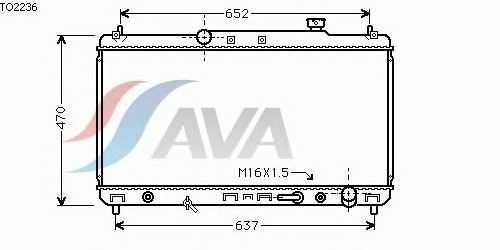 Радиатор, охлаждение двигателя AVA QUALITY COOLING TO2236