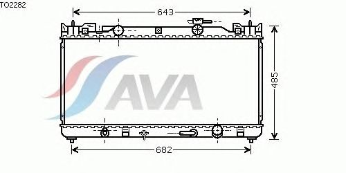 Радиатор, охлаждение двигателя AVA QUALITY COOLING TO2282