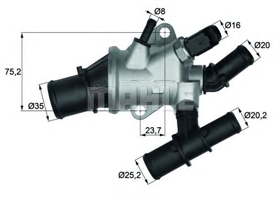 Термостат MAHLE ORIGINAL TI 162 88