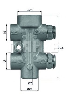 Термостат маслянной системы MAHLE ORIGINAL TO 8 80