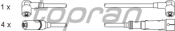Комплект высоковольтных проводов TOPRAN 102 982