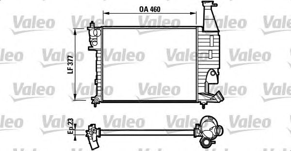 Радиатор, охлаждение двигателя VALEO 732564