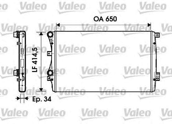 Радиатор, охлаждение двигателя VALEO 732872