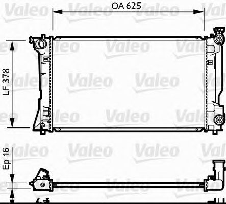 Радиатор, охлаждение двигателя VALEO 734712