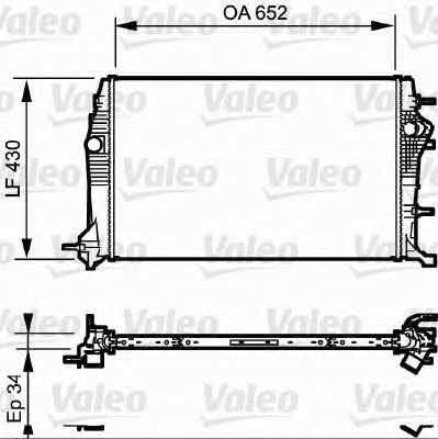 Радиатор, охлаждение двигателя VALEO 735181
