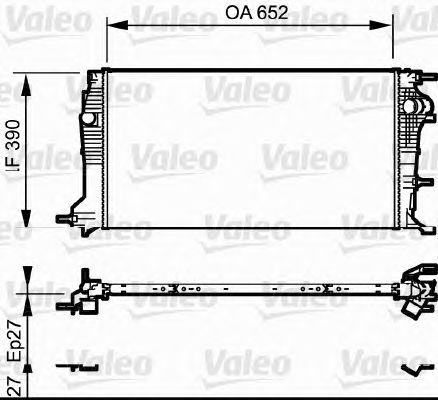 Радиатор, охлаждение двигателя VALEO 735182
