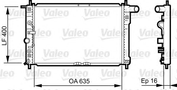Радіатор, охолодження двигуна VALEO 734249