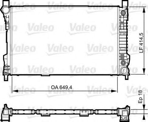 Радиатор, охлаждение двигателя VALEO 735144