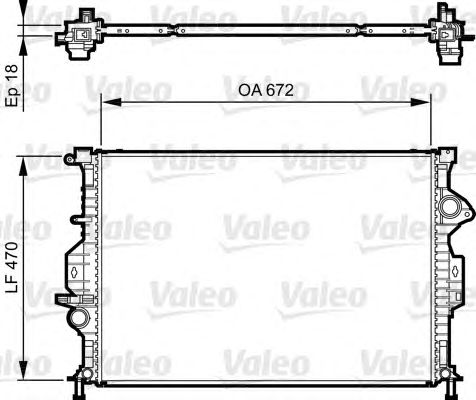 Радиатор, охлаждение двигателя VALEO 735373