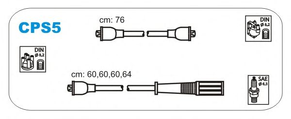 Комплект высоковольтных проводов JANMOR CPS5