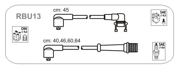 Комплект високовольтних проводів JANMOR RBU13