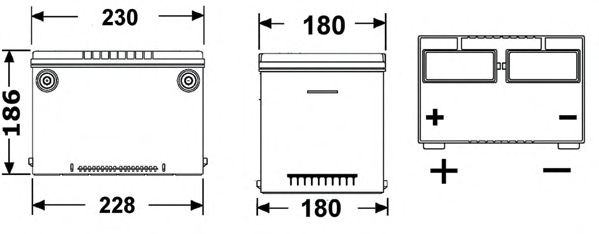 Стартерная аккумуляторная батарея EXIDE EB608