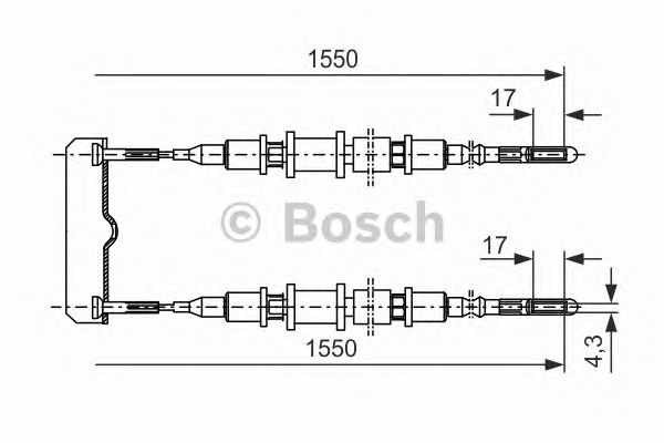 Трос ручника BOSCH 1 987 477 250