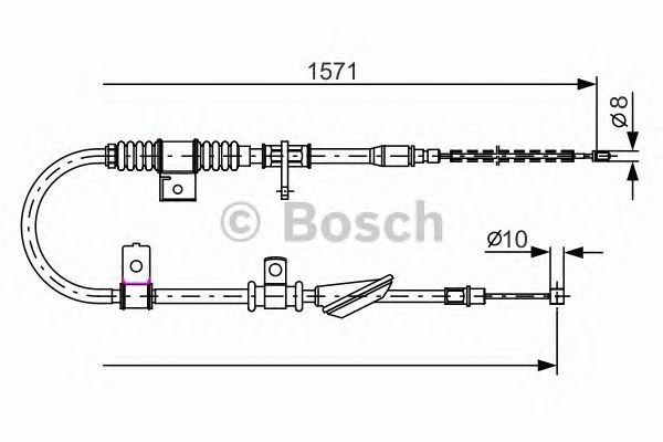 Трос ручника BOSCH 1 987 482 169