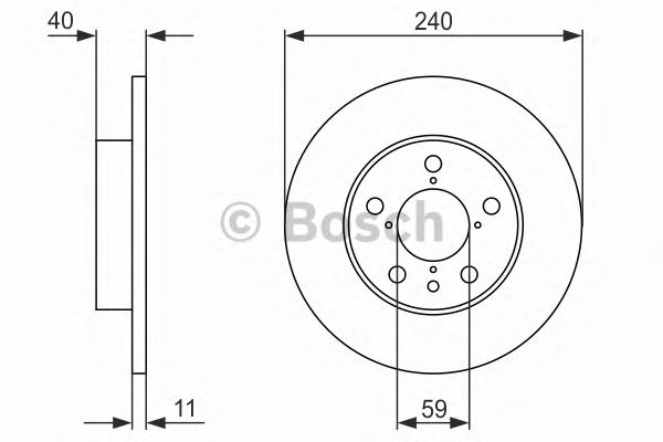 Гальмівний диск BOSCH 0 986 478 444