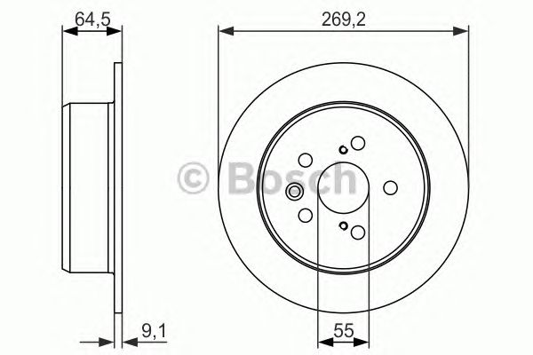 Гальмівний диск BOSCH 0 986 479 336
