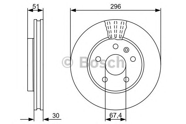 Тормозной диск BOSCH 0 986 479 543