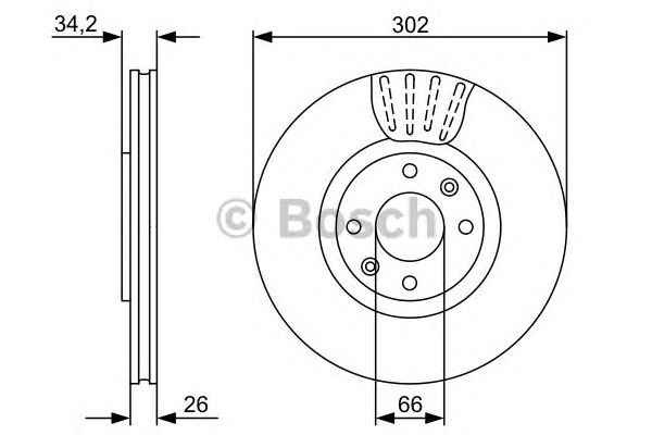 Тормозной диск BOSCH 0 986 479 548