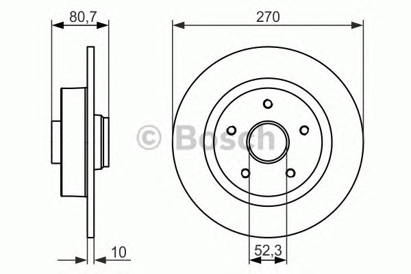 Гальмівний диск BOSCH 0 986 479 607