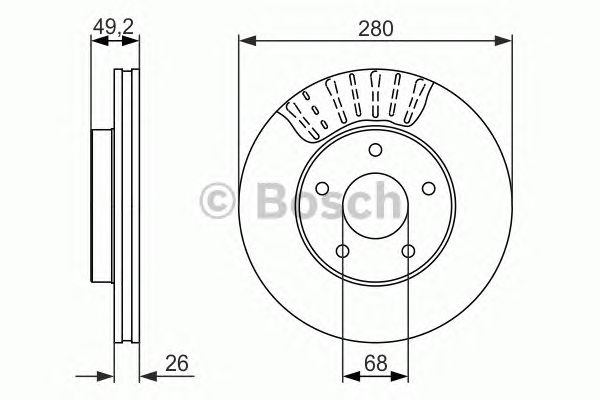 Тормозной диск BOSCH 0 986 479 678