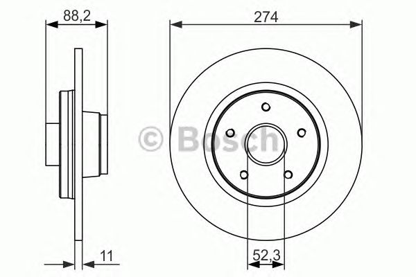 Тормозной диск BOSCH 0 986 479 695