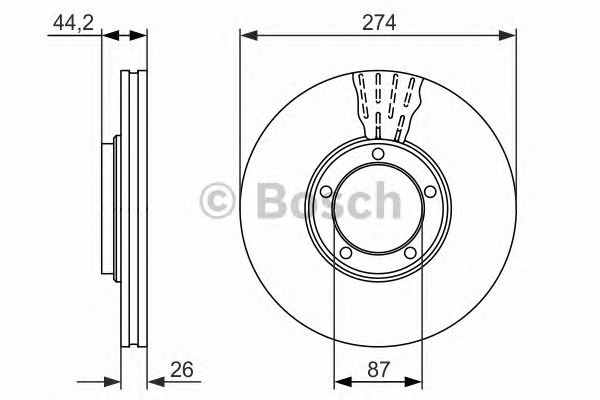 Тормозной диск BOSCH 0 986 479 696