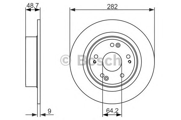 Тормозной диск BOSCH 0 986 479 738