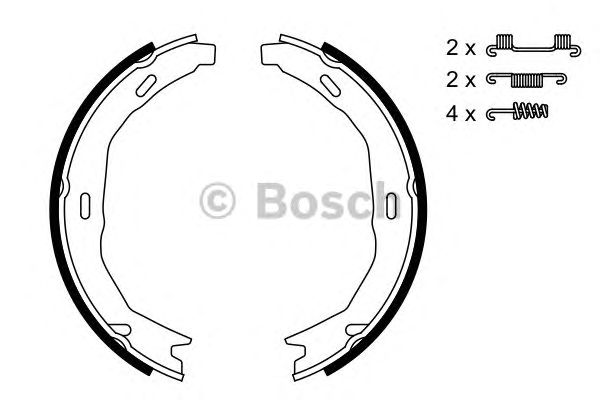 Тормозные колодки ручника BOSCH 0 986 487 723