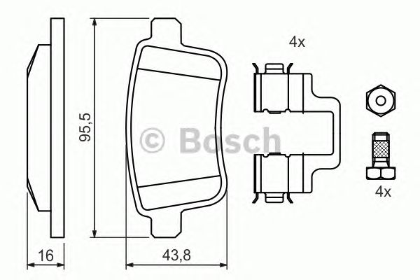 Тормозные колодки BOSCH 0 986 494 331