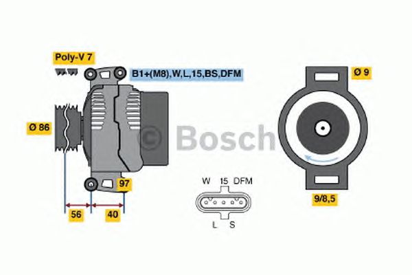 Генератор BOSCH 0 124 555 018