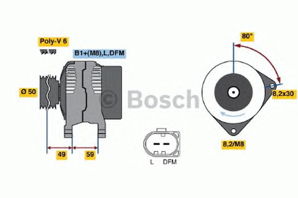 Генератор BOSCH 0 986 041 310