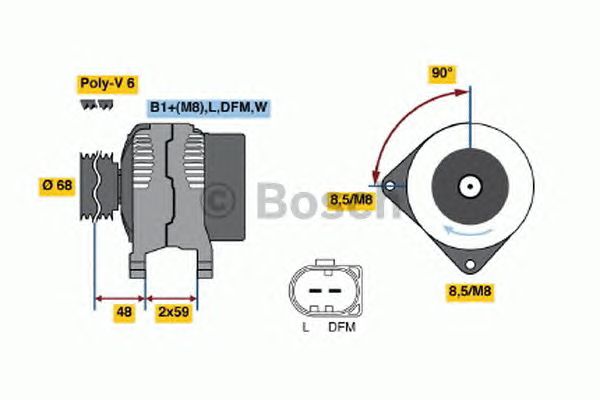 Генератор BOSCH 0 986 041 900