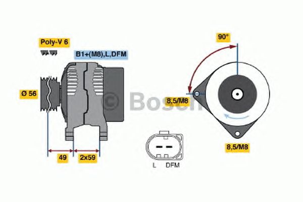 Генератор BOSCH 0 124 325 003