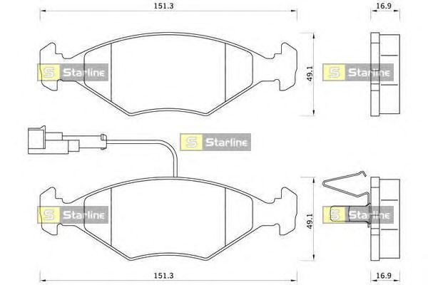 Тормозные колодки STARLINE BD S336