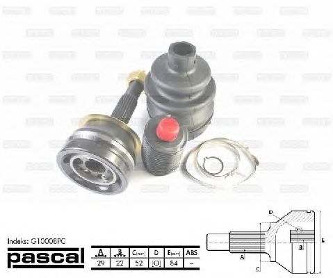 Комплект ШРУСов PASCAL G10008PC
