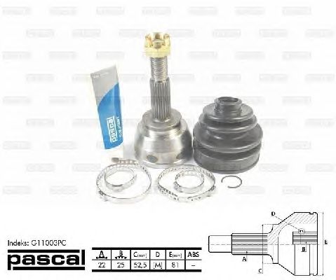 Комплект ШРУСов PASCAL G11003PC