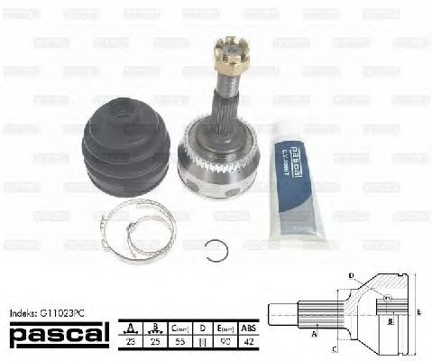 Комплект ШРУСов PASCAL G11023PC