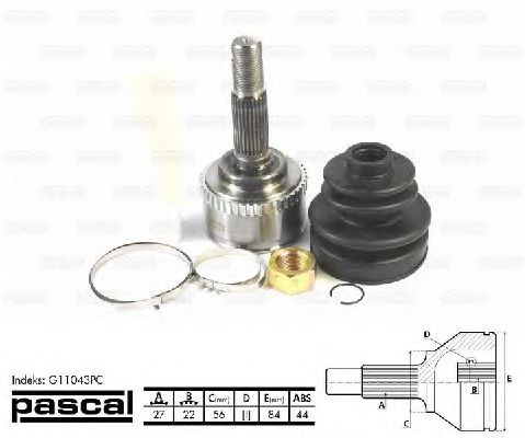 Комплект ШРУСов PASCAL G11043PC