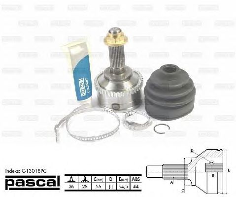 Комплект ШРУСов PASCAL G13018PC