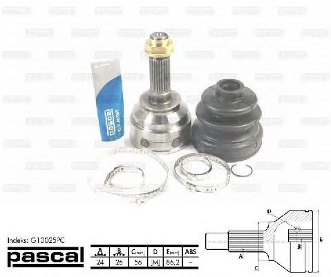 Комплект ШРУСов PASCAL G13025PC