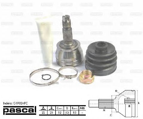Комплект ШРУСов PASCAL G1F024PC