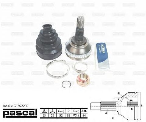 Комплект ШРУСов PASCAL G1F029PC
