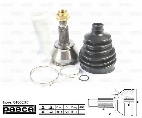 ШРУС PASCAL G1G005PC