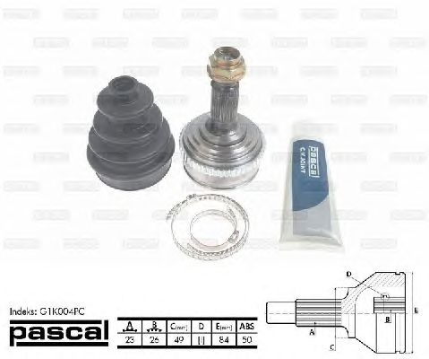 Комплект ШРУСов PASCAL G1K004PC