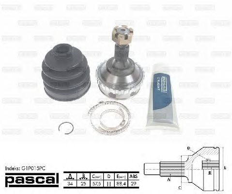 Комплект ШРУСов PASCAL G1P015PC