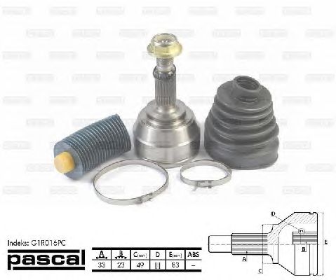 Комплект ШРУСов PASCAL G1R016PC