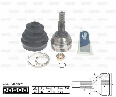 Комплект ШРУСов PASCAL G1R023PC